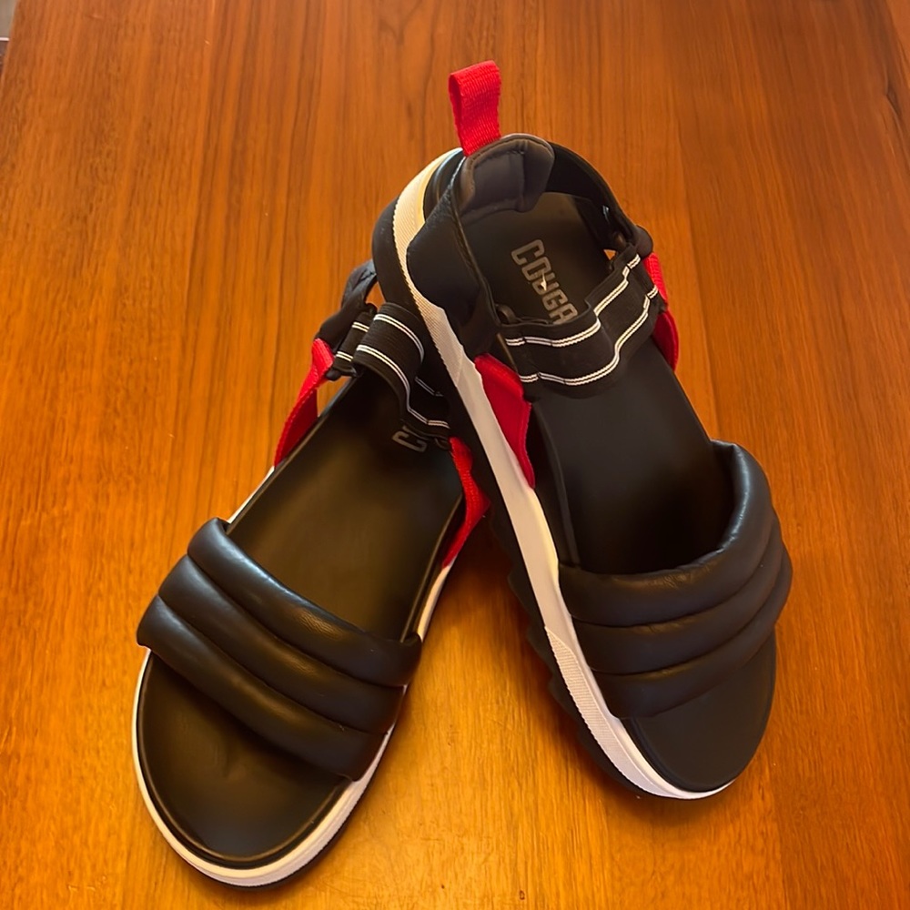 Cougar Black and Red Women's Sandals